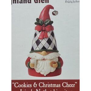 Jim Shore Heartwood Creek: Highland Glen Gnome with Milk & Cookies Fig 6012870